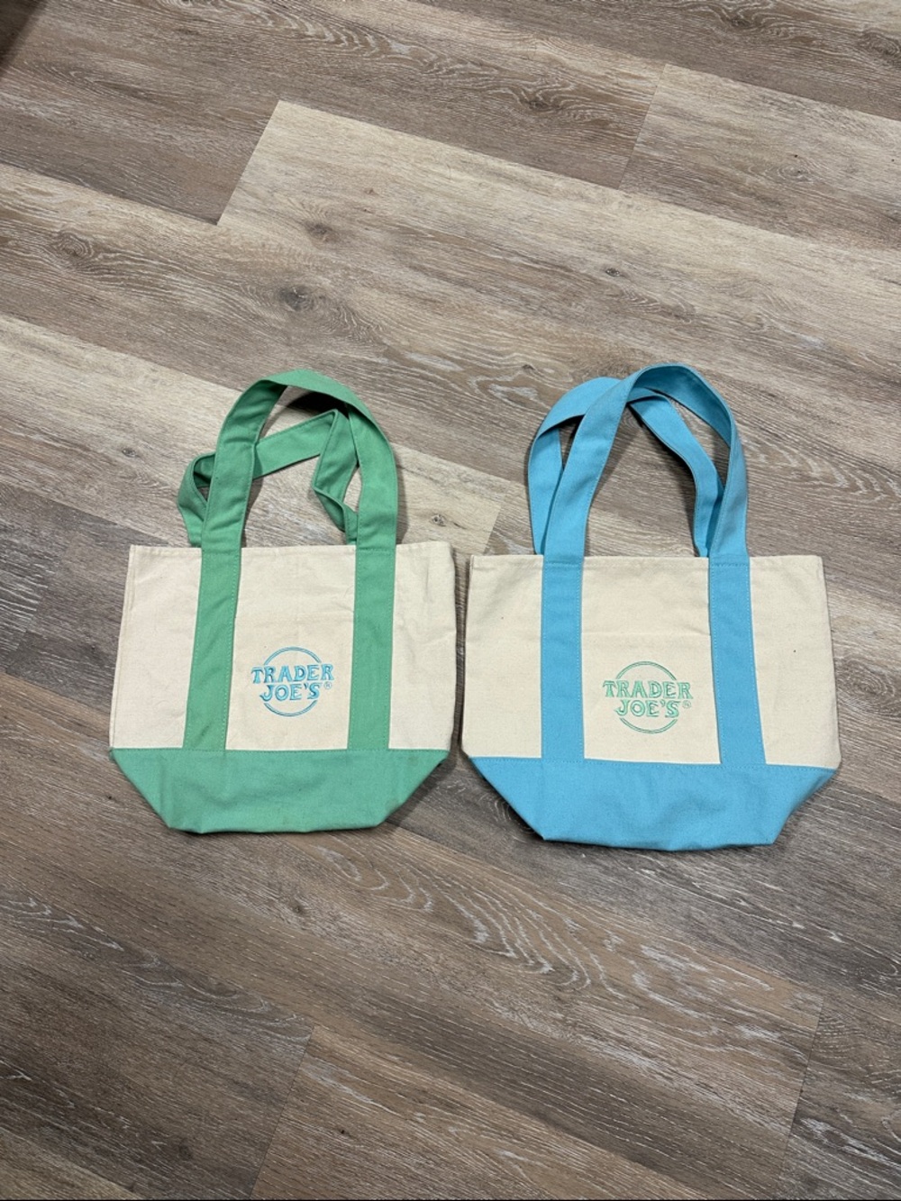 Set of 2 Trader Joe's Mini Canvas Tote